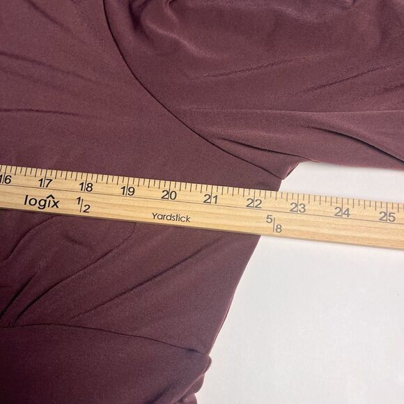 Torrid Studio Knit V-Neck Top Plus Size 1 Sassafras Quarter Sleeve Shirred - Picture 12 of 12